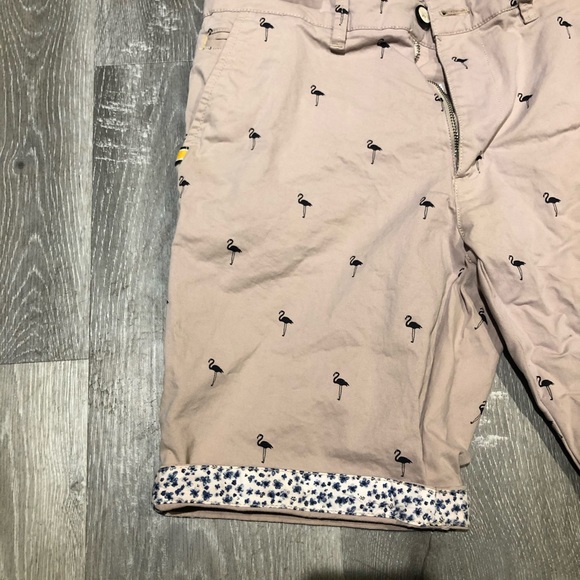 Denim and Flowers khaki flower inside shorts 32 - Picture 2 of 4